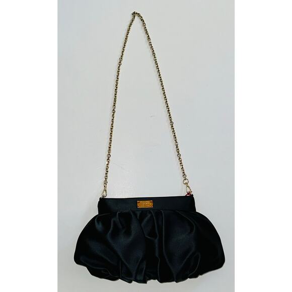 Frances Valentine Nora Clutch Satin ~ Black - Picture 8 of 9